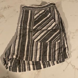 Ellen Tracy Linen Striped Shorts Like New